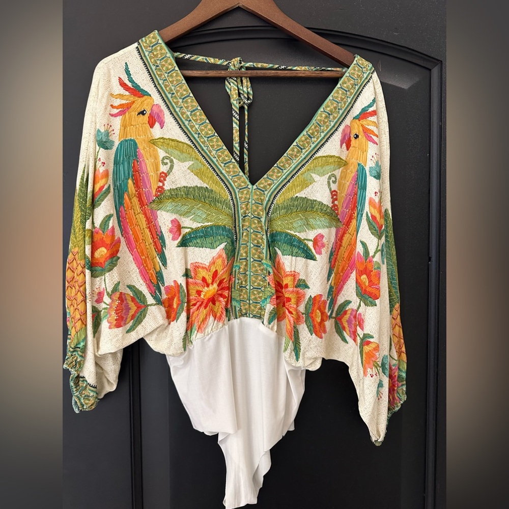 FARM Rio Multicolor Embroidered Blouse